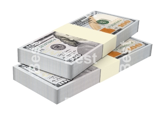 Dollars money isolated on white background