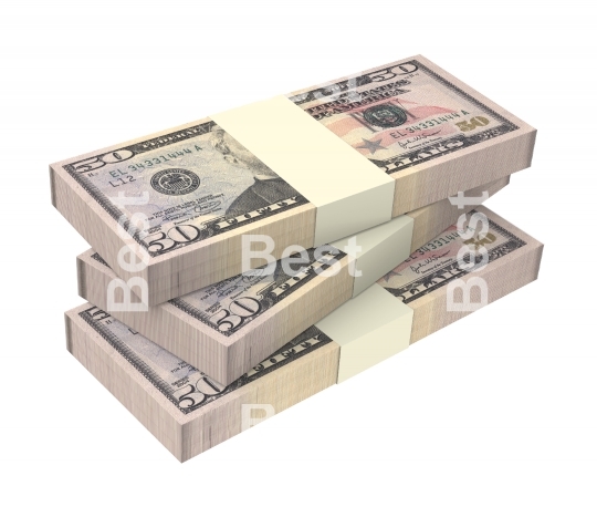Dollars money isolated on white background