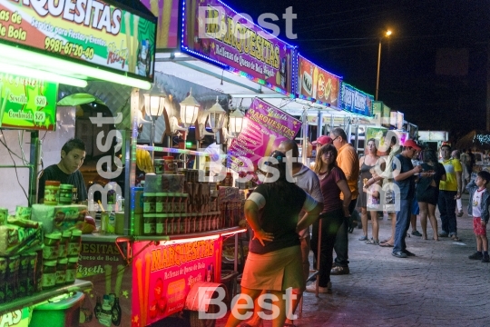 Downtown center at night in Cancun