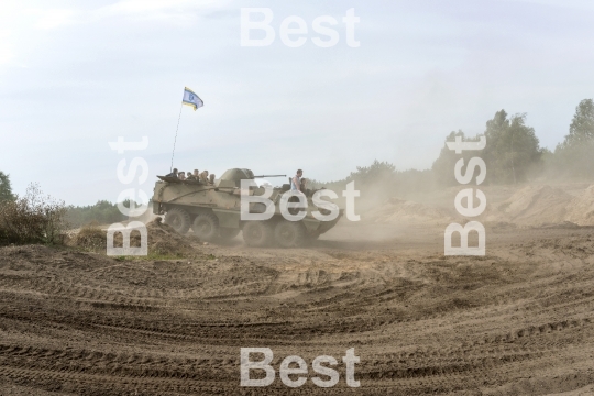 Driving on a military range