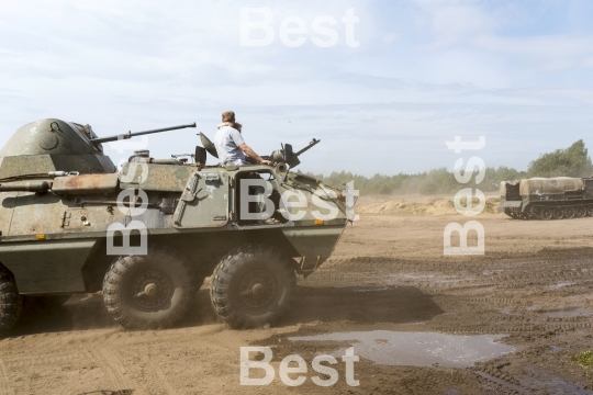 Driving on a military range