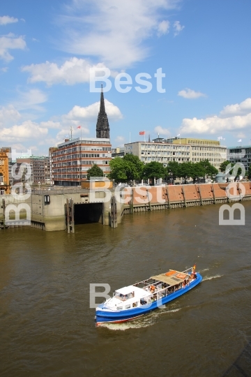 Elbe river in Hamburg