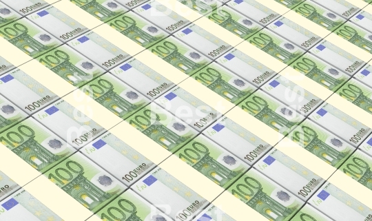 Euro money bills stacks background