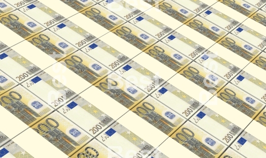 Euro money bills stacks background