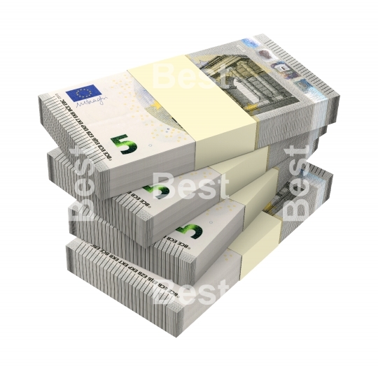 Euro money isolated on white background