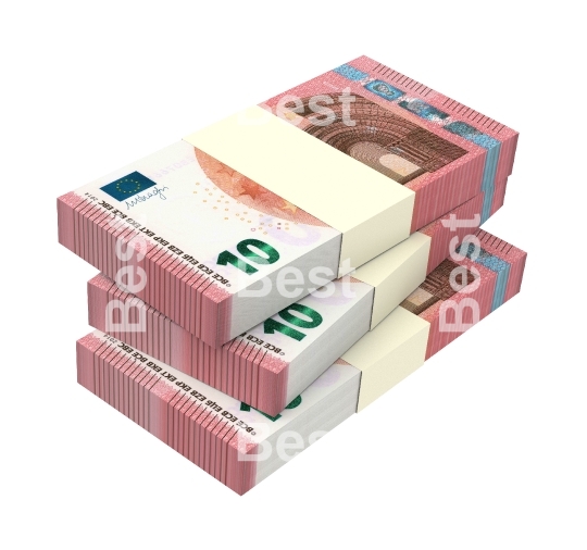 Euro money isolated on white background