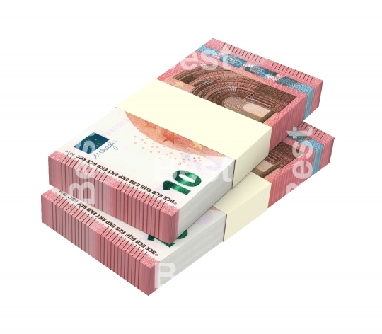 Euro money isolated on white background