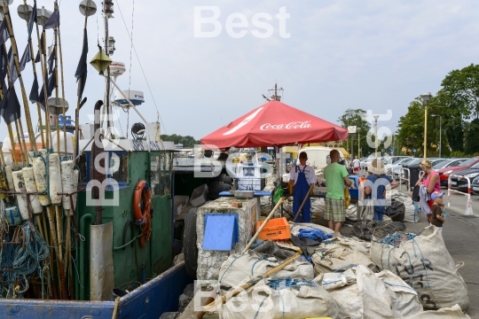 Fresh fish from the fishing boat