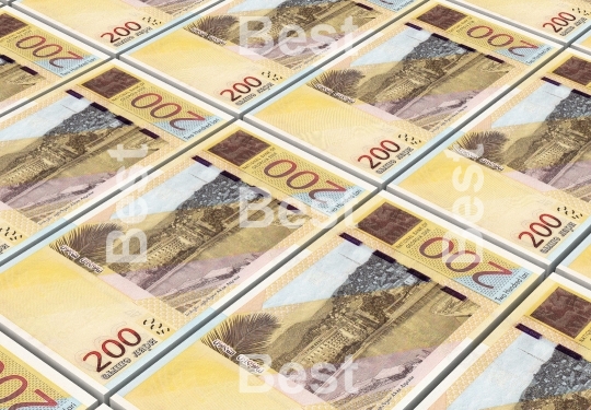 Georgian lari bills stacks background