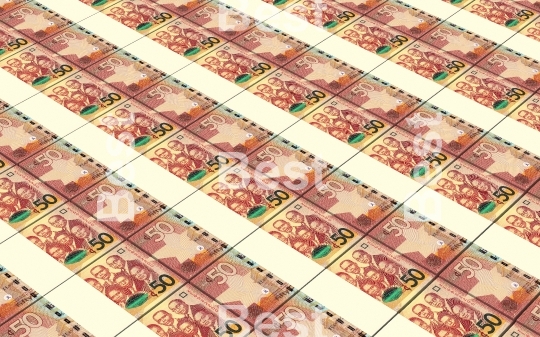 Ghanaian cedi bills stacks background