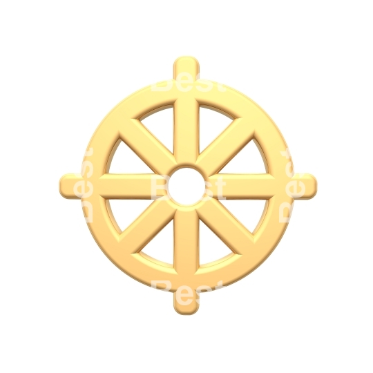 Gold Buddhism symbol. 
