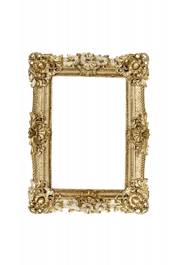 Gold carved picture frame