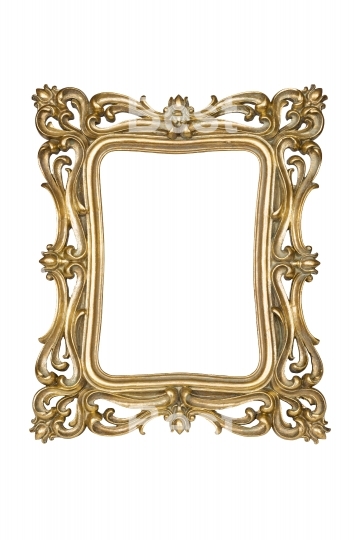 Golden picture frame