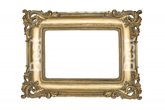 Golden picture frame