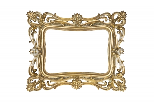 Golden picture frame