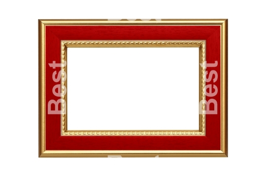 Gold-red picture frame