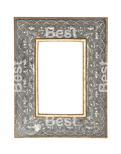 Gold-silver metal picture frame