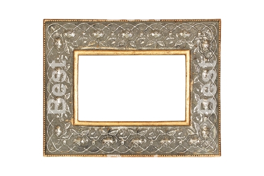 Gold-silver metal picture frame