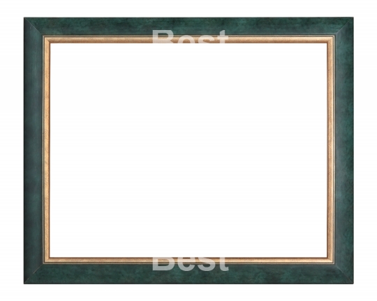 Green with gold picture frame