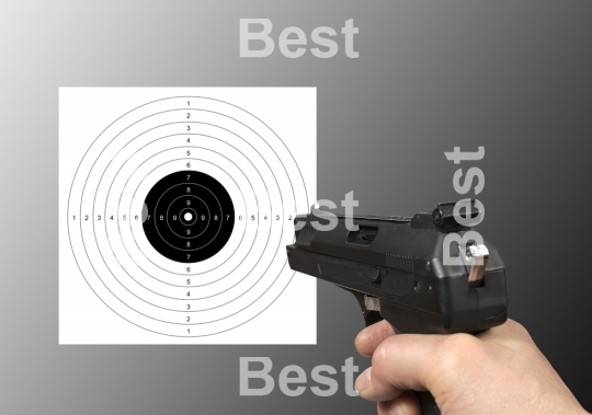 Gun shooting target