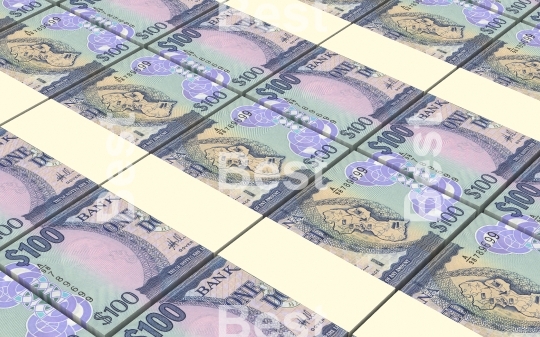 Guyanese dollars bills stacks background