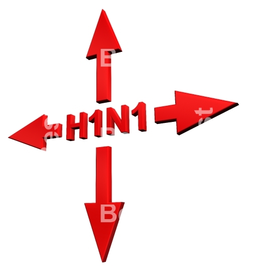 H1N1 - Swine Flu sign concept.