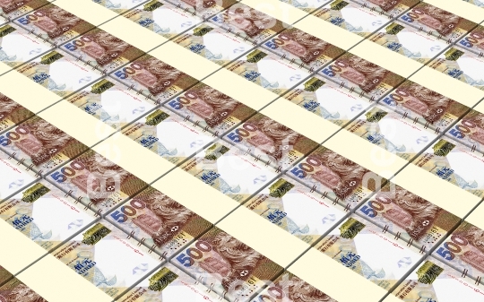 Hong Kong dollar bills stacked background