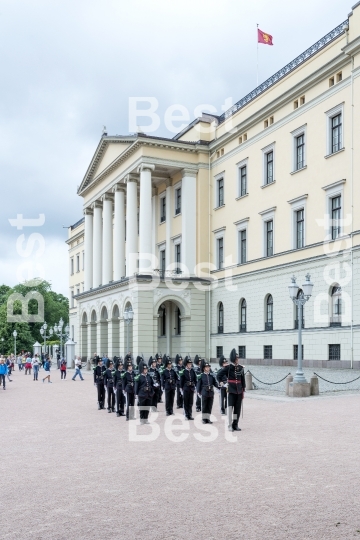 Honor guards in front of the Royal Palace