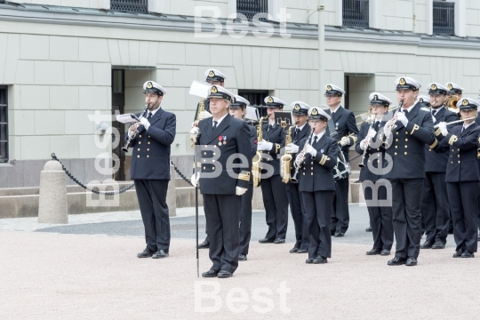 Honor guards in front of the Royal Palace