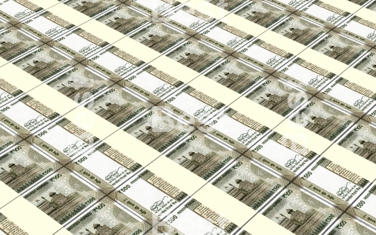 India Rupee bills stacks background