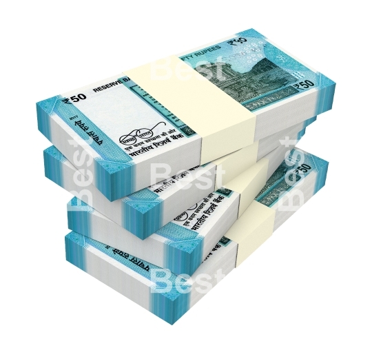 India Rupee isolated on white background