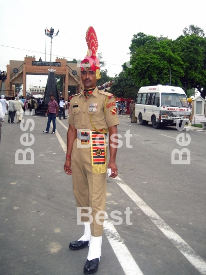 Indo-pakistan border in Wagah