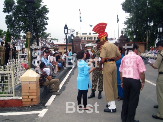 Indo-pakistan border in Wagah