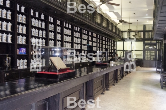 Interior of an old pharmacy