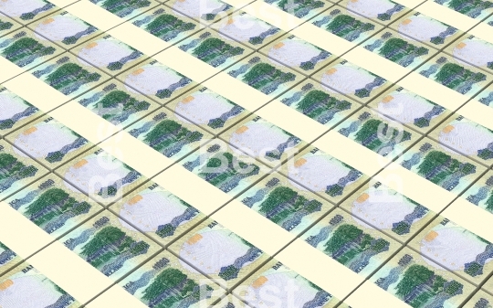 Jamaican dollar bills stacks background