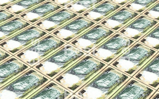Jamaican dollar bills stacks background