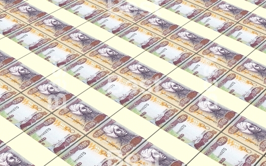 Jamaican dollar bills stacks background