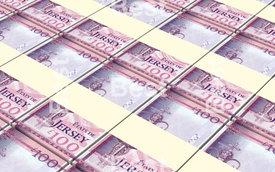 Jersey pound bills stacked background