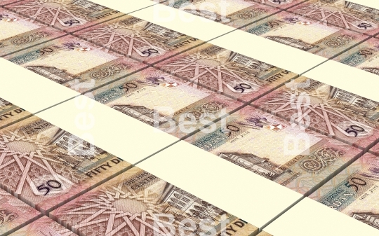 Jordanian dinars bills stacked background