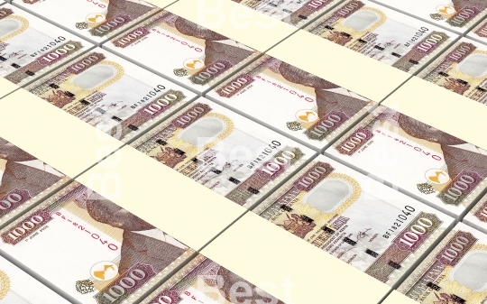 Kenyan shillings bills stacked background