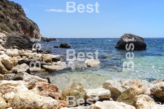 Lagoon with rocks