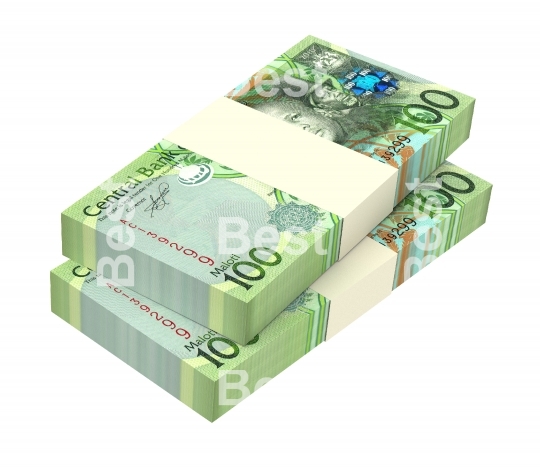 Lesotho maloti bills isolated on white background