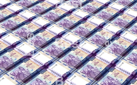 Liberian dollar bills stacks background