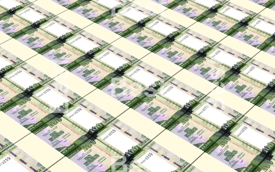 Liberian dollar bills stacks background
