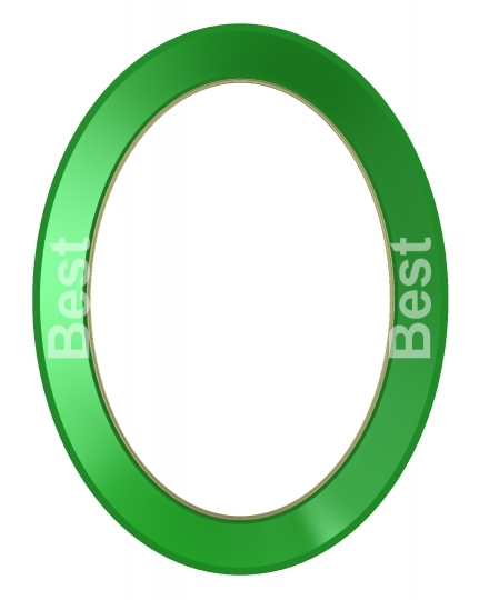 Light green frame isolated on white background. 