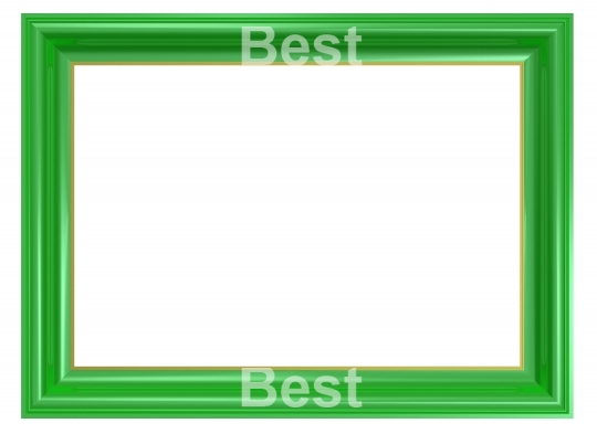 Light green frame isolated on white background.