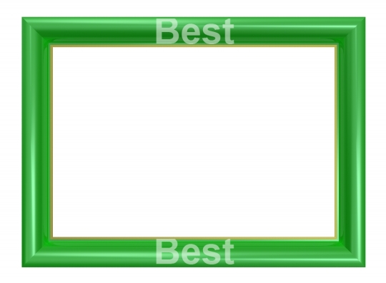 Light green frame isolated on white background.