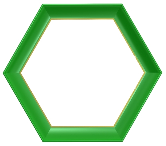 Light green frame isolated on white background.