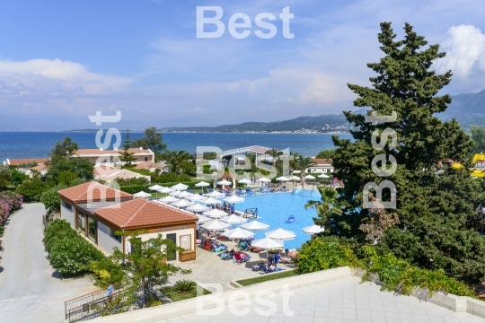 Luxury Greek resort on Corfu island