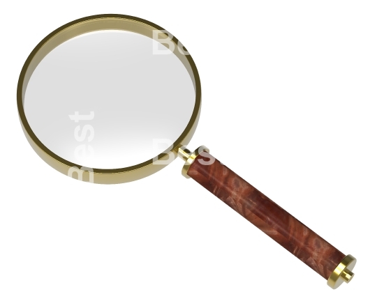Magnifier isolated on white